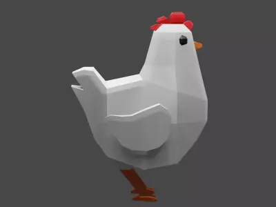 Chicken Lowpoly Free 3D model