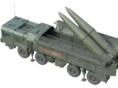9K720 Iskander Low-poly 3D model