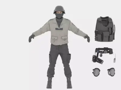 Swat Police Raft 3D model