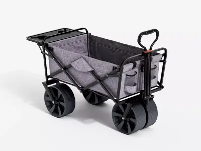 Folding Utility Wagon Cart Transport 3D model