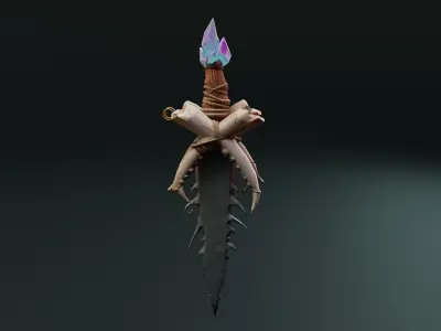Stylized Sword Low-poly 3D model 4