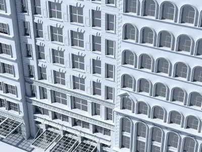 Commercial Building Facade 14 3D model