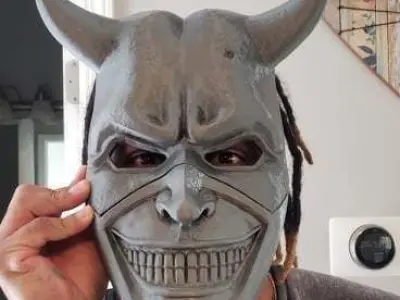 THE GRABBER FROM THE BLACK PHONE MOVIE 2 PART MASK STL 3D print model