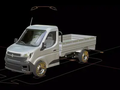 Renault Master Pickup Truck 3D model