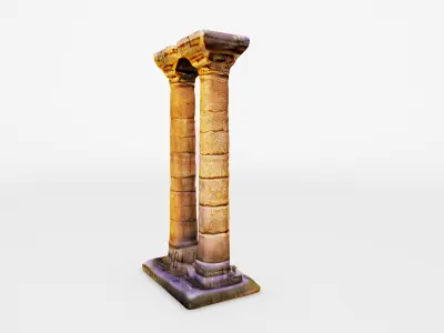 Antique Pillars of History 3D model