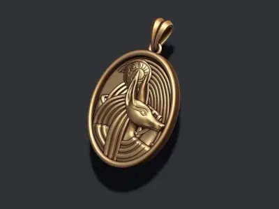 Horus Anubis pendant 3D print model