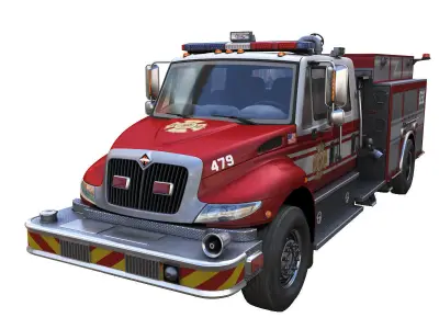 Fire trucks collection 3D Model Pack