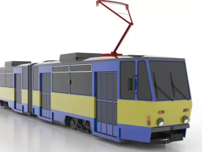 Tatra KT4DC-Z Low Low-poly 3D model