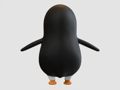 simple cartoon penguin  3D model