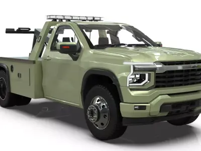 2027 Silverado Concept  Modern Tow Truck Wrecker Edition 3D model