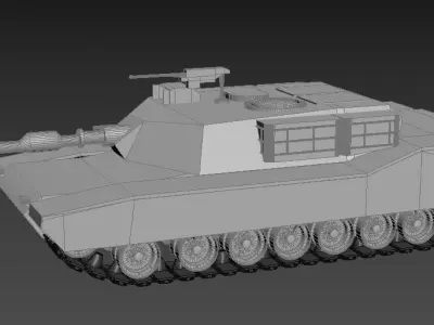 M1A2- Abrams  Low-poly 3D model