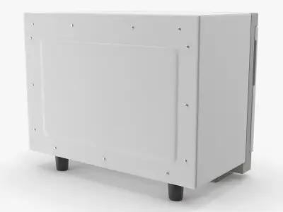 Spa Luxe Hot Towel Warmer Cabinet White 3D model
