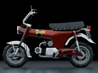 Low Poly honda dax50 4mini 69 FBX Free 3D model