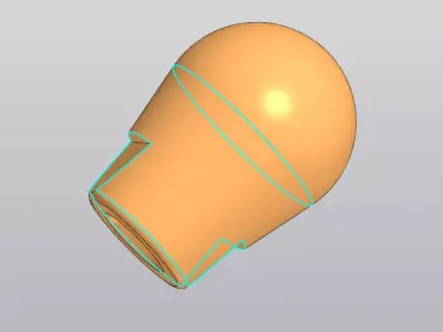 Lever End Grip Handle - Ergonomic Control Part 3D model