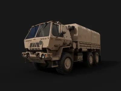  M1083 FMTV 6x6 Medium Tactical Vehicle Low-poly 3D model