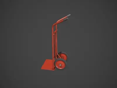 Red Sack Truck Low-poly 3D model