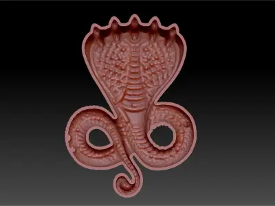 FIVE HEAD SNAKE 3D print model