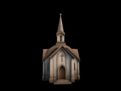 3d Render Interior Of Church Isolated On 3D model