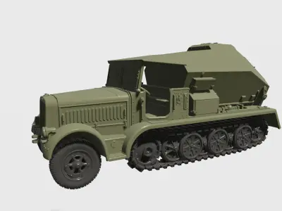Sd Kfz 7-3 - The Feuerleitpanzerfahrzeug fur V-2 Raketen 3D print model