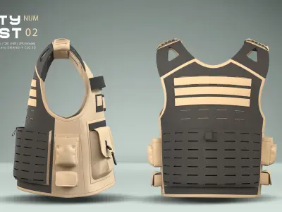 Duty Vest 02 Low-poly 3D model