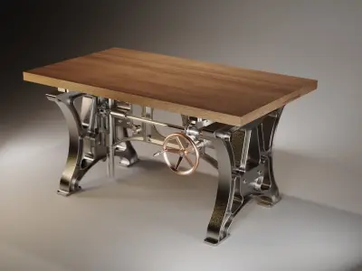 Industrial Table Vintage 3D model