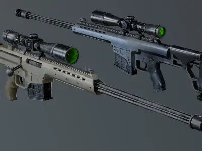 Weapons Pack 2 Free low-poly 3D model