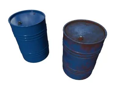 Oil Barrel Low-poly 3D model 3