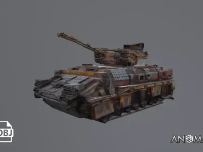 destroyed fighting vehicle 3D model