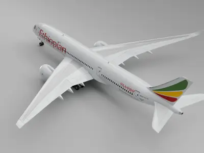 Airbus A350 3D model buy