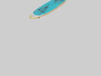 Paddleboard model Low-poly 3D model