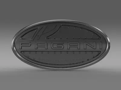 pagani logo 3D model by Sergey