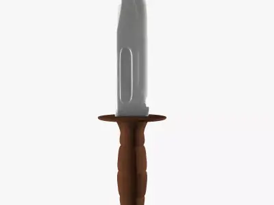 Skinning Knife Low-poly 3D model