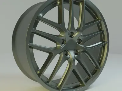 Car rims BBS Low-poly 3D model