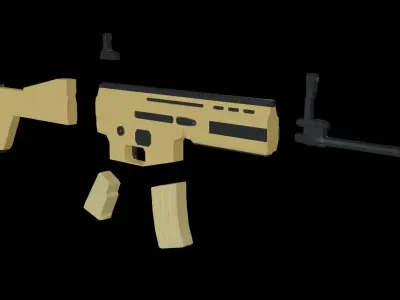 Scar-L Low Poly Ready 3D model Low-poly 3D model