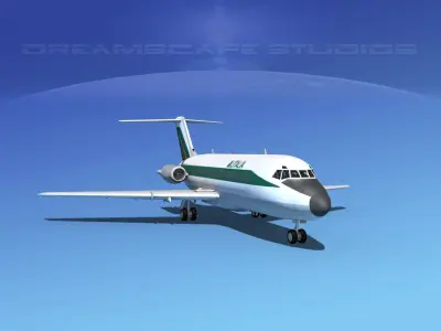 Douglas DC-9-15 Alitalia 3D model