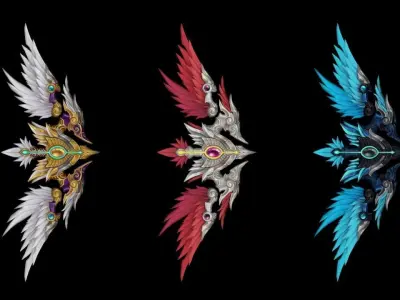 Sacred Bow Low-poly 3D model