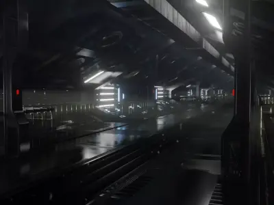 SCi-Fi Corridor 3D model 14
