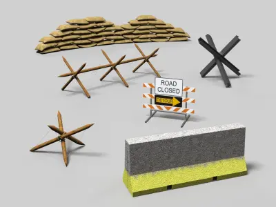 Barricades collection 3D model