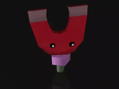 Cartoon Magnet Low-poly 3D model
