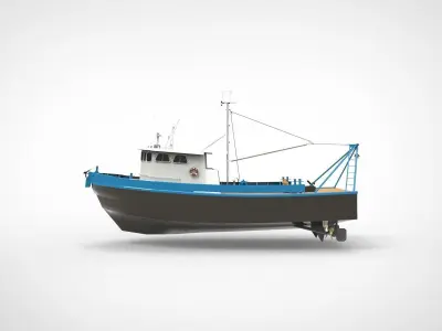 Fishing ship 3D model