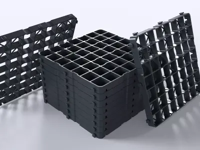 Industrial Plastic Pallet Floor Grid 3D model