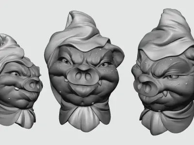 The Vampire Pig - Toy model to print  Part 01 Free 3D print model