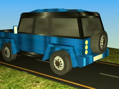 Indian Jeep Type 1 Low-poly 3D model