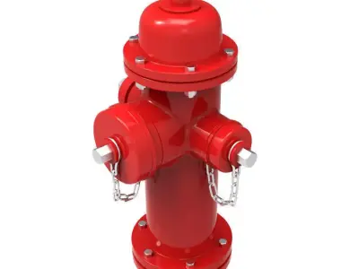 American Darling B 84 B 5 FIRE HYDRANT 3D model