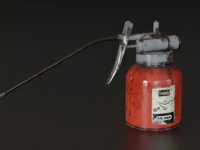 Oil Gun  Low-poly 3D model