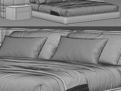 Lawrence Bed 3D model purchase