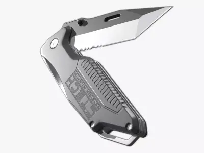 Tanto Folding Knife Low-poly 3D model