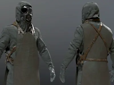 HAZMAT SUIT Chernobyl Liquidator 3D model
