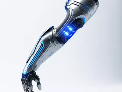 Cybernetic Forearm Prosthetic 3D Model 3D model