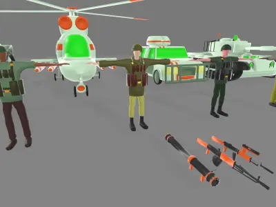 army pack 3D model